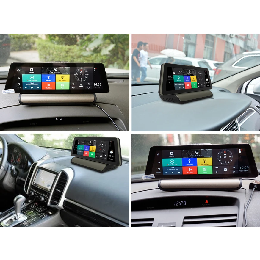 Dealcoo T8 Pro 10 &quotАвтомобильный dvr gps 4 г Android Автомобильная камера wifi 1080 P FHD видео