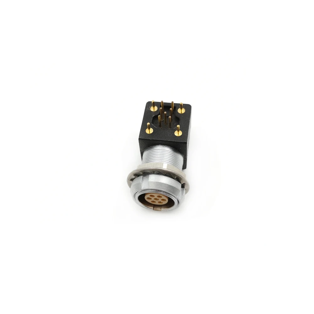 EXG 0B 2 3 4 5 6 7 9 Pin Локоть Женский фиксированный разъем две гайки гнездо для печатной схемы PCB гнездо