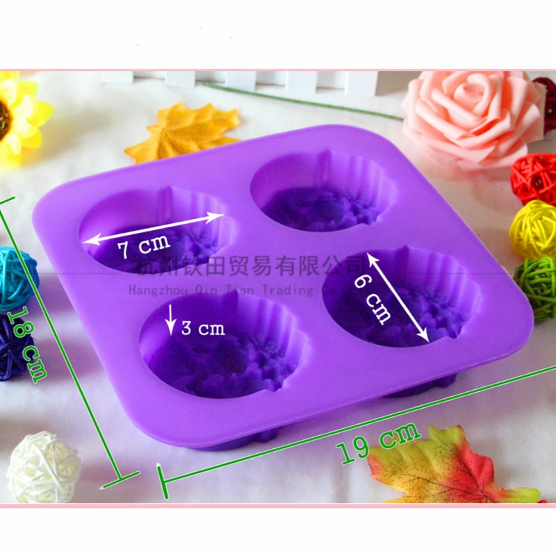 Силиконовая форма для мыла ручной работы с 4 отверстиями|Формы мыла| |