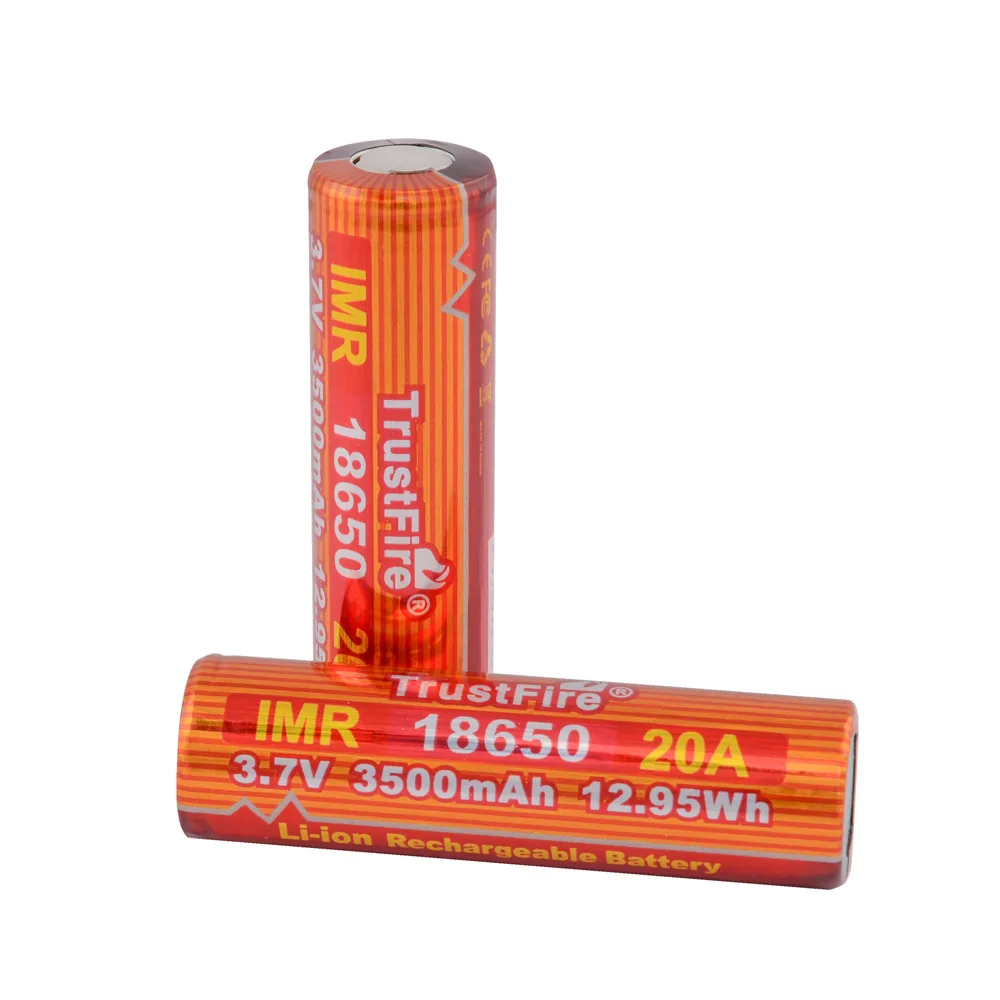 TrustFire 2 шт. IMR 18650 3 7 В в 20A 3500 мАч литий ионный перезаряжаемые батарея с Детская