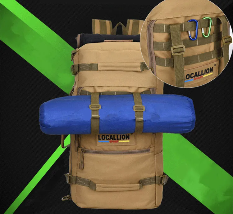 Naturebell 50L наружная альпинистская сумка мужская походная сумка Многофункциональный багажный рюкзак камуфляжная сумка