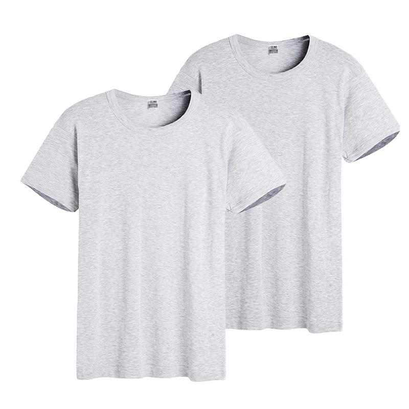 2 Gray THREEGUN Футболка мужская хлопок стрейч круглый вырез ребристые с коротким рукавом тренажерный зал Строительство Спорт джемпер Мужская рубашка майки - Цвет: 2 Gray