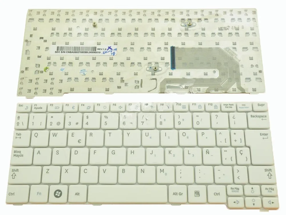 Новая клавиатура SP для ноутбука SAMSUNG N148 N150 N158 NB20 NB30 WHIT PN:CNBA5902709DBIL902M запасные