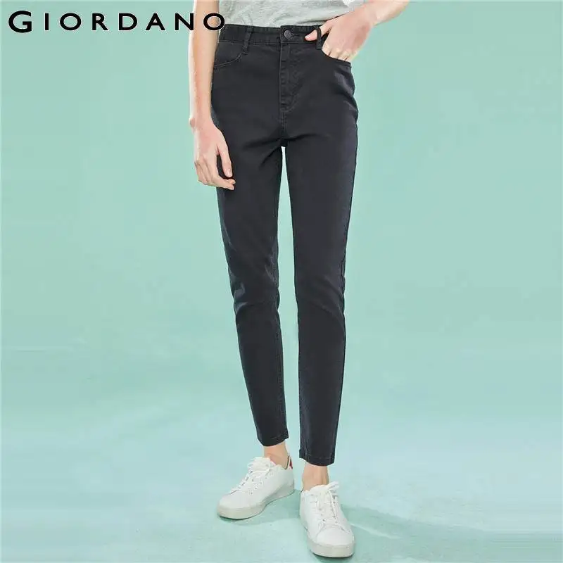 Giordano женские джинсовые джинсы с высокой посадкой эластичный деним для женщин