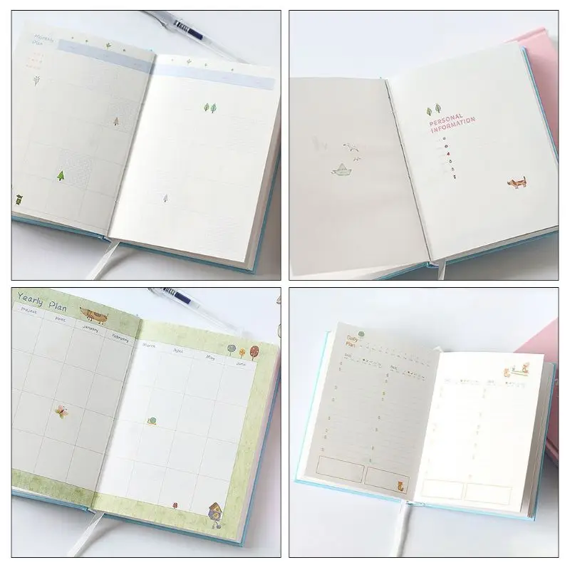 

365 Days Personal Diary Planner Hardcover Notebook Diary 2019 Office Weekly Schedule