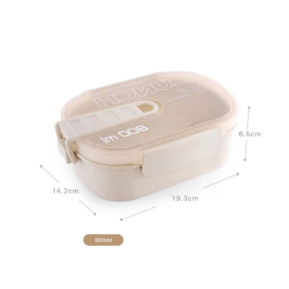 Ланчбокс 800 мл Прозрачная крышка Bento Box герметичное уплотнение японский стиль еда