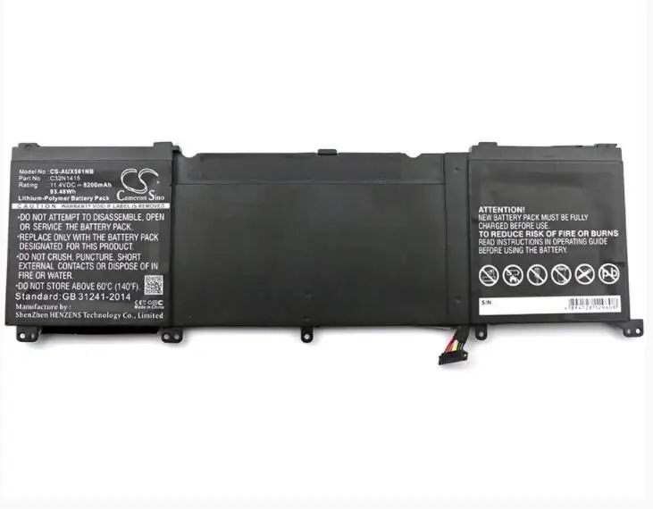 

Аккумулятор Cameron Sino 8200mAh для ASUS N501JW UX501JW-CN245P ZenBook Pro UX501JW4720 0B200-01250000 C32N1415
