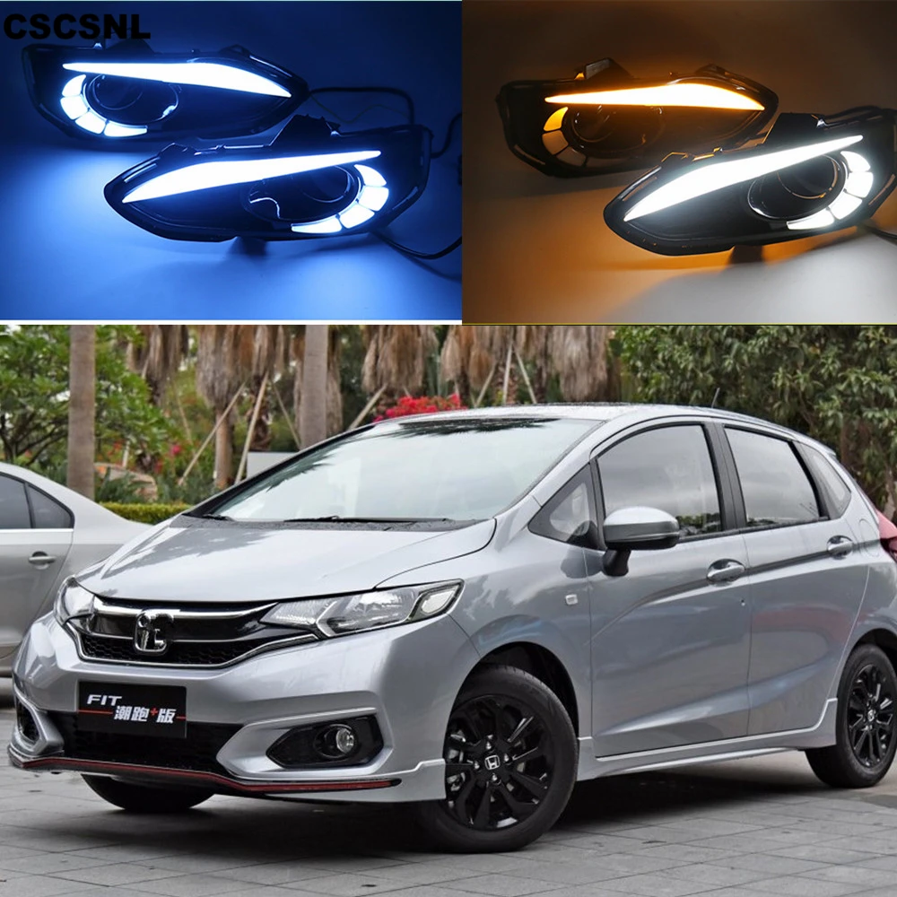 CSCSNL 2 шт. светодиодный DRL Габаритные огни ABS колпак противотуманных фар для Honda Jazz
