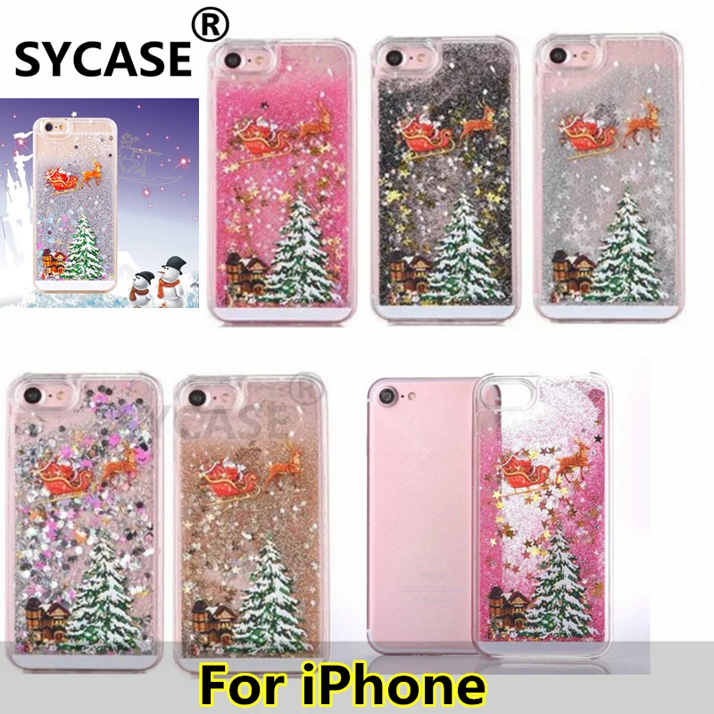 SYCASE Рождественский подарок телефон чехол для iPhone 6 S 7 8 Plus X Санта Клаус дерево