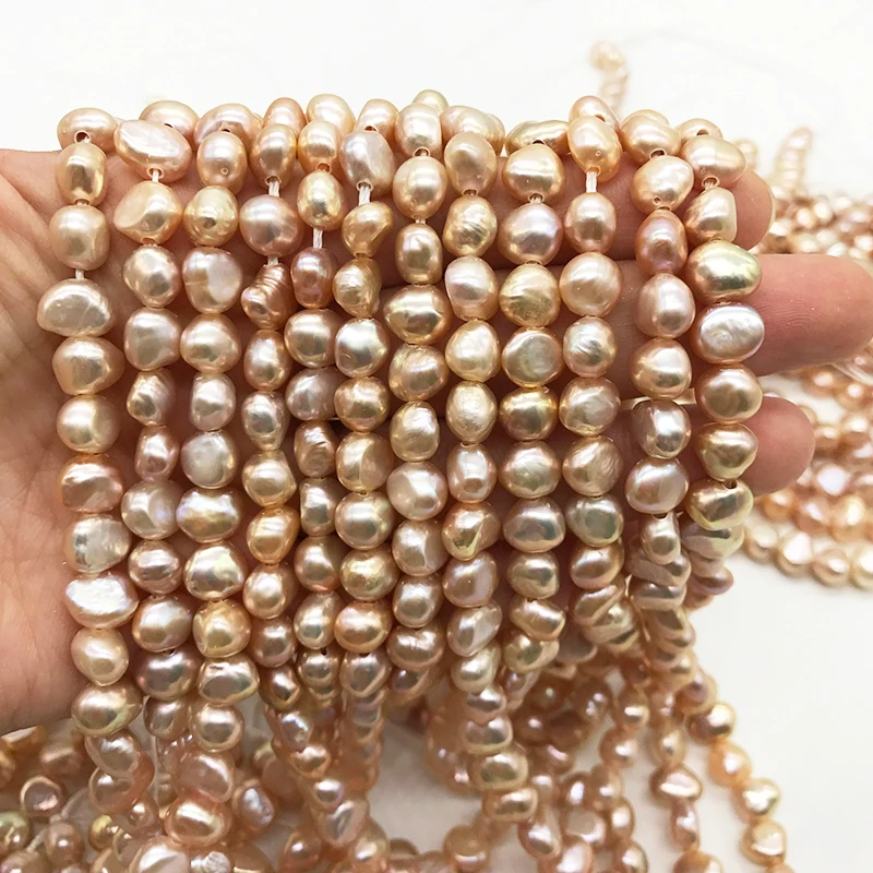 Бусина из пресноводного жемчуга неправильной формы 8 9 мм 34 см P029|pink pearl beads|pearl