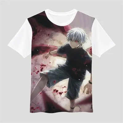 3 Новое поступление, футболка для мужчин, Токийский Гуль, Летний стиль, Kaneki, футболка кэна, аниме, Повседневная футболка с коротким рукавом, мультяшная футболка - Цвет: 3
