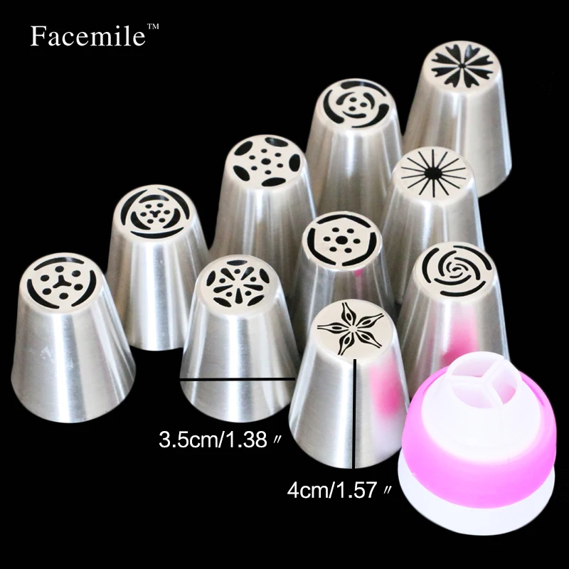 Facemile 10 шт. Новое поступление сделай сам русский тюльпан роза нержавеющая сталь