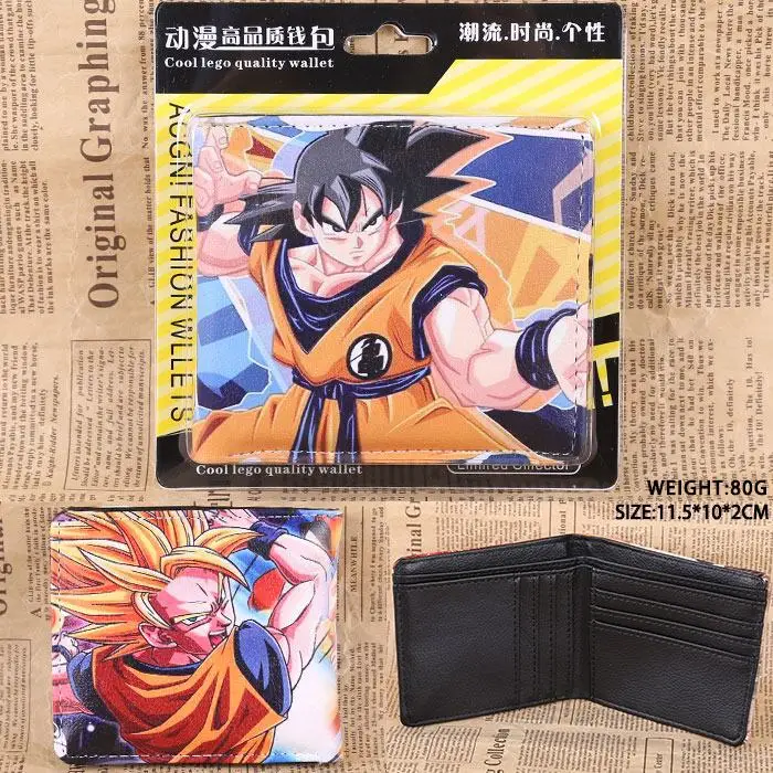Новинка, модный кошелек Dragon Ball Z, японский аниме, Сон Гоку, генки, дама, шэнрон, мультяшный кошелек, кошелек, короткий кошелек для мужчин и женщин