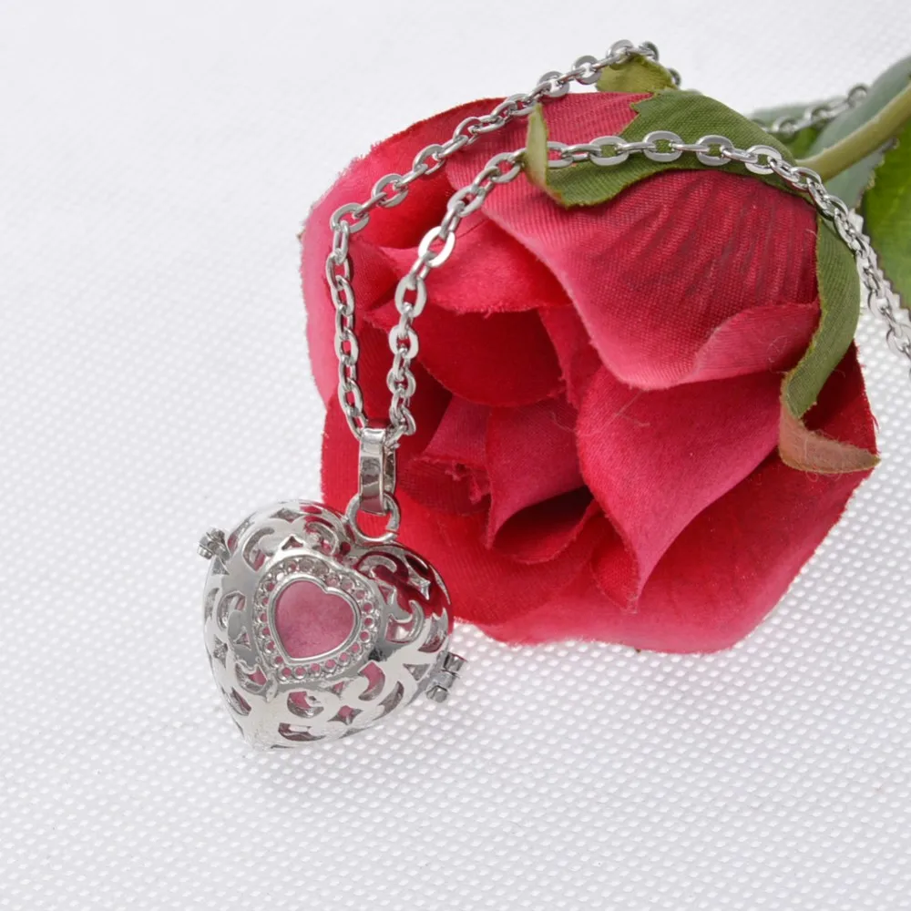 Полые клетка филигрань диффузор медальоны ожерелье для женщин ароматы