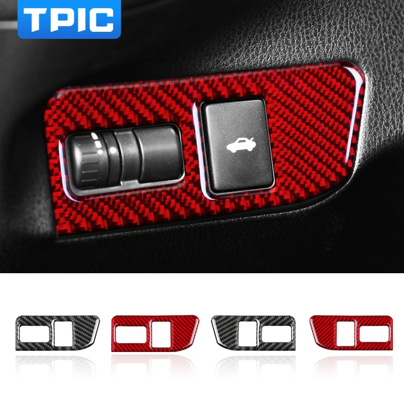 TPIC для Subaru BRZ Toyota 86 2013- авто аксессуары углеродное волокно задний выключатель защёлки багажника кнопка управления автомобиля Переводные картинки и наклейки