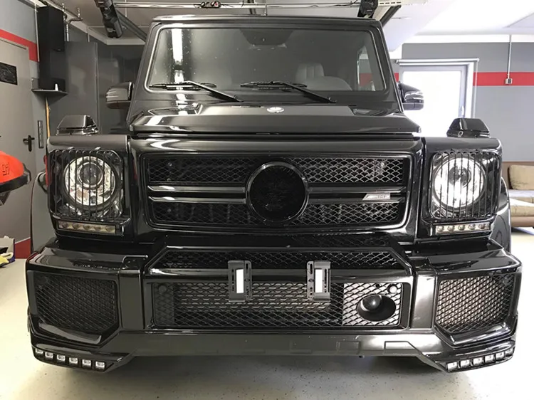 G class W463 передняя губа нижняя часть B Стиль углеродное волокно и PU Материал передняя губа Нижняя вернт подходит для W463 G500 G550 G55 G63 G65