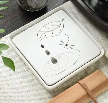 Новое поступление квадратный и круглый керамический чайный поднос кунг-фу чайный стол китайский чайный зал церемония инструменты чайная доска - Цвет: see chart