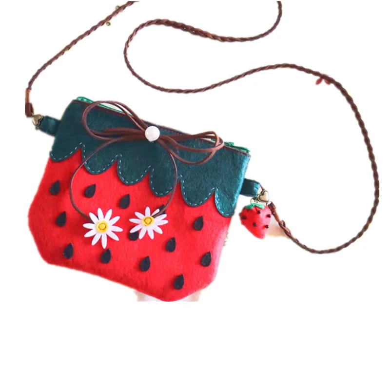 DIY Craft Kit Of Felt Coach Women Handbags Handmade Cute Shoulder Bag For Kids and Girlfriend Messenger Material Package Set | Дом и сад