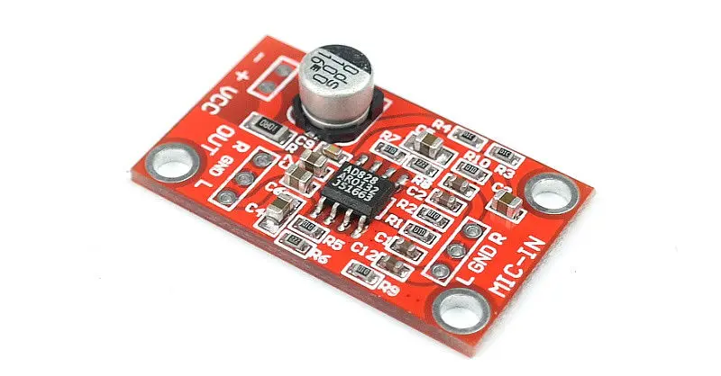AD828 динамический микрофон стерео усилитель плата MIC Amp DC3.7V 15V 5В 12В|Запасные части| |