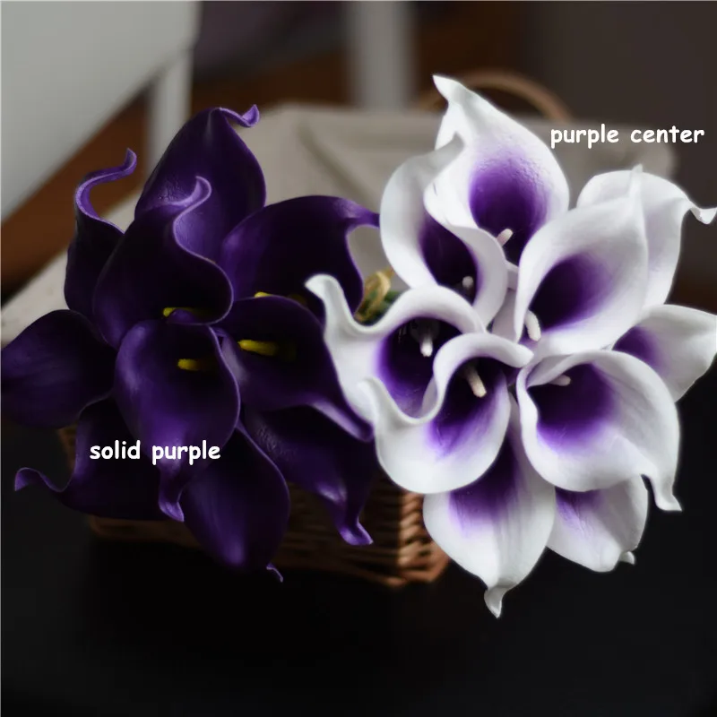 Purple Collection Calla Lilies Real Touch Flowers Artificial Flowers