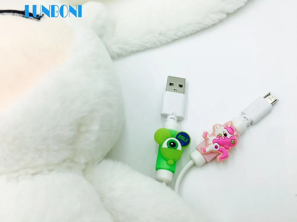 50 шт./лот Микки Маус Анти-перелом мультфильм USB защитный кабель для намотки данных