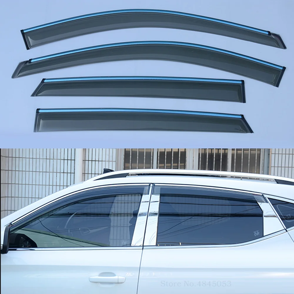 AITWATT для MG ZS, автомобильные аксессуары, оконный козырек, защита от солнца, дождя, ветра, дефлектор, тент, щит, вентиляционная защита, накладка, 4 шт