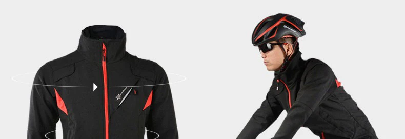 ROCKBROS зимняя ветрозащитная Светоотражающая куртка для велоспорта MTB велосипедная куртка Джерси Одежда для велоспорта Мужская водонепроницаемая Мужская ветровка