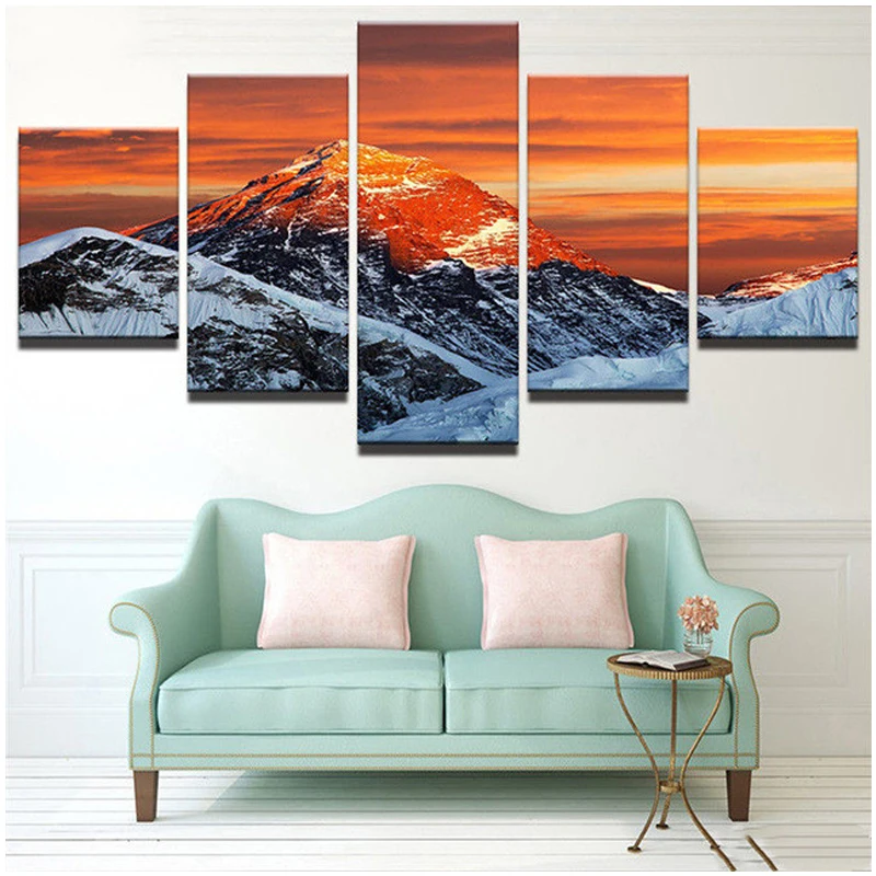 

5pcs natural landscape Diy Diamond Embroidery Snow Mountain Diamond Painting home decor cross stitch full square/roundZP-1922