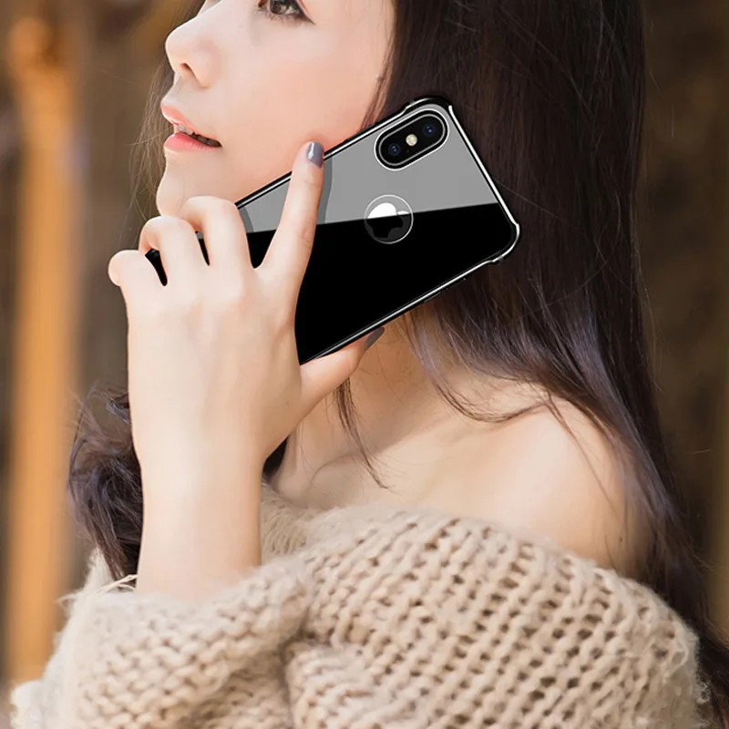 Portefeuille для IPhone X Case роскошный алюминиевый бампер 2 в 1 металлический каркас с