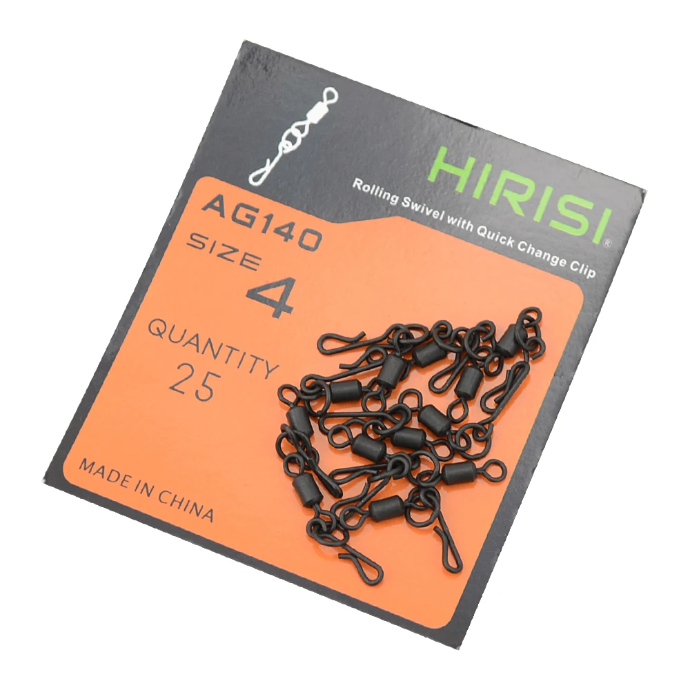 25x Carp Fishing Swivel with Quick Change Snap, Fishing Rigs for Carp Fishing Accessories AG140