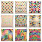 Горячая продажа Красочные Цветы Листья точки звезды Прекрасный Геометрический узор пастельные треугольники Бриллиантовая Радужная подушечка диванная подушка