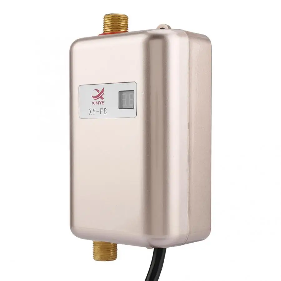 Golden Водогрейный котел 220 V-240 V 3000 Вт мини-Электрический проточный водонагреватель мгновенный нагреватель горячей воды Ванная комната Кухня стиральная UK бытовой Кухня - Цвет: Golden