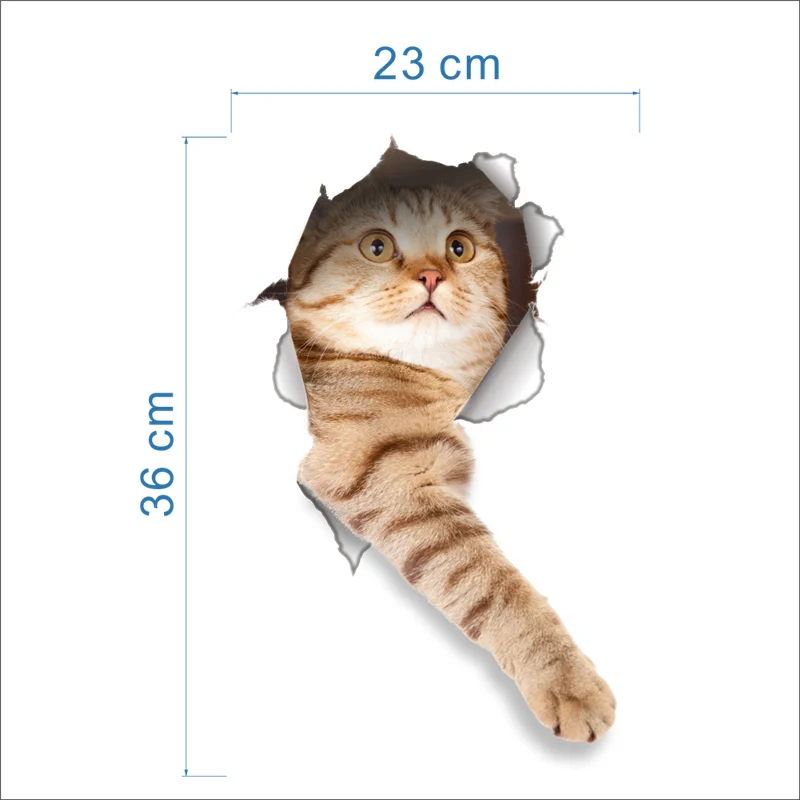 

3D наклейки на стену животные ПВХ