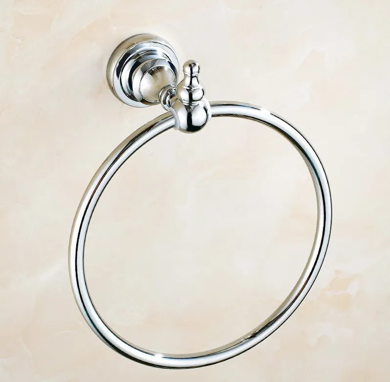 

Polished Chrome Brass Bathroom Wall Mounted Towel Ring Holder Bathroom Accessories Bath Hardware Bathroom Fittings mba905