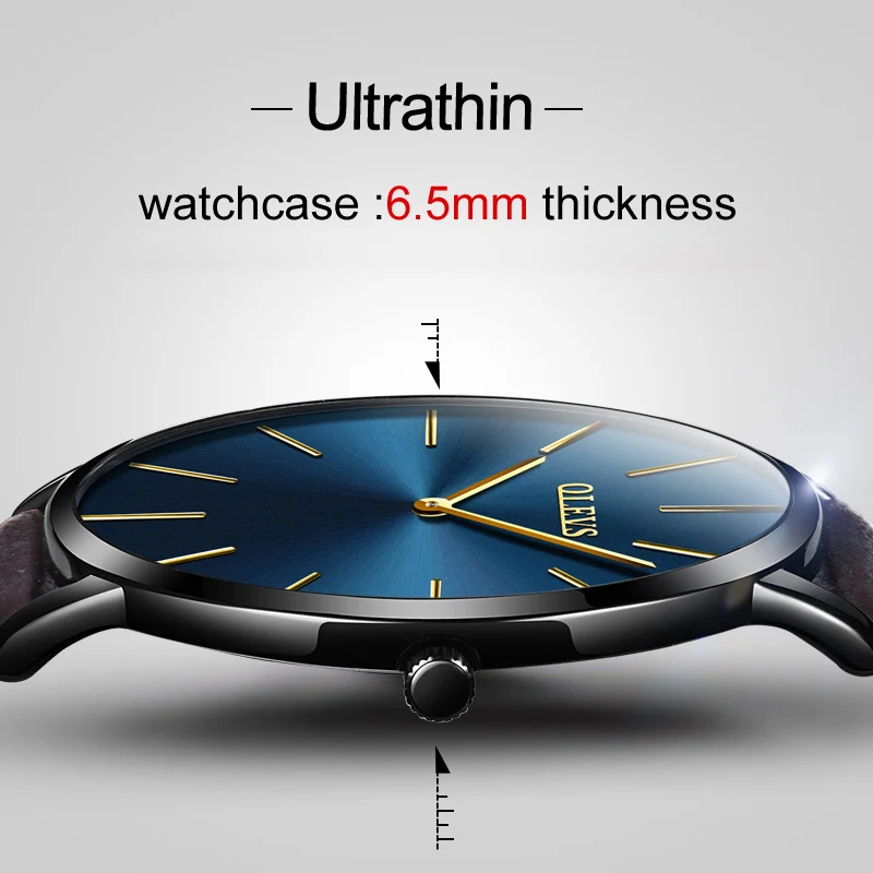 The new fashion trend in waterproof watch men ultra-thin belt for men's female couples quartz | Наручные часы