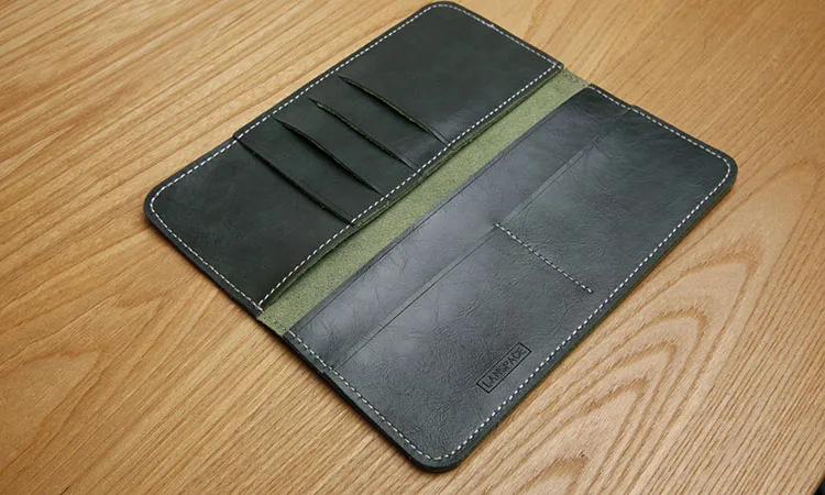 LANSPACE кожаный кошелек ручной работы без подкладки мужские кошельки Модные