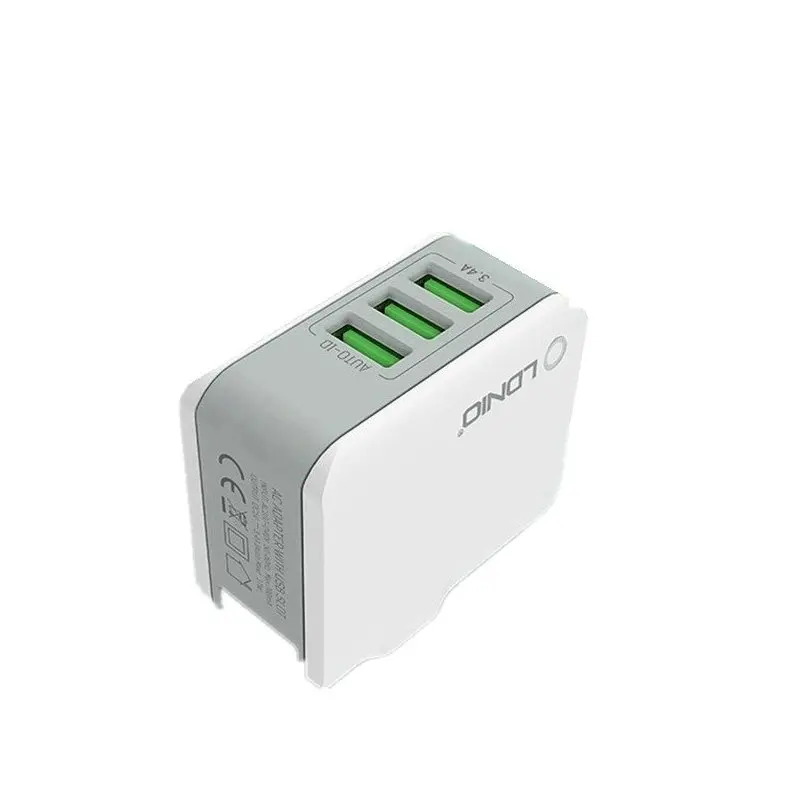 LDNIO A3303 5V 3.4A 3 портовый usb адаптер для зарядки и путешествий портативное зарядное