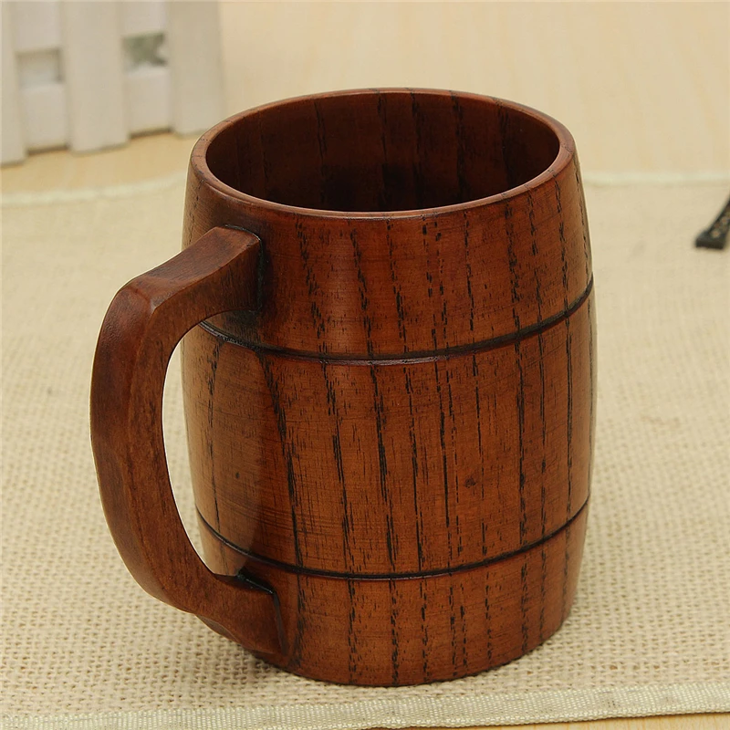 Большой eco friendly 400ml классический деревянный пивной Чай Кофе кружка бутылка для