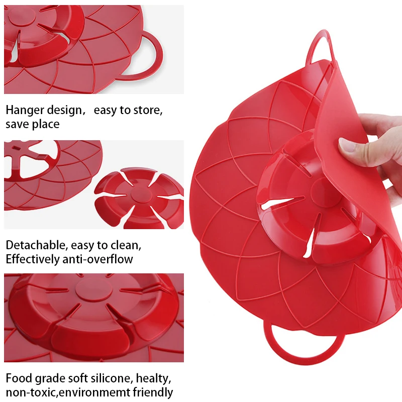 Силиконовая крышка конуса Konco от проливания кастрюли крышки для кухонные