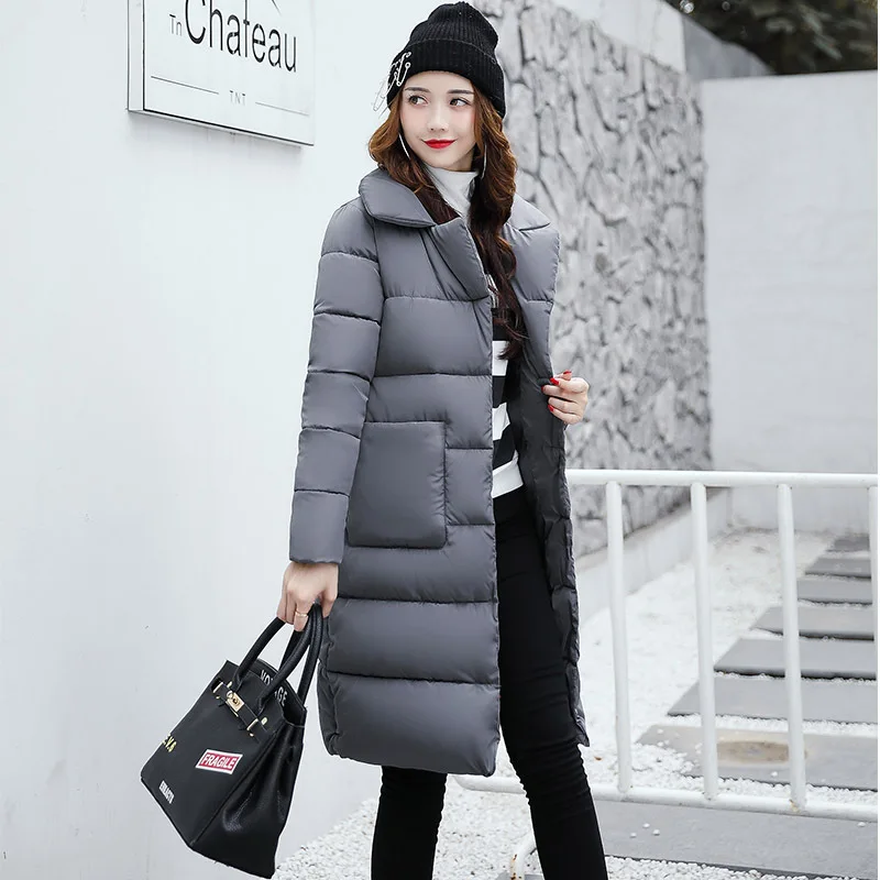 Free Shipping 2017 Winter New Down Jacket Cotton Clothing Women Korean Fashion Slim In The Long Section Parkas Simple Wild QQ | Женская