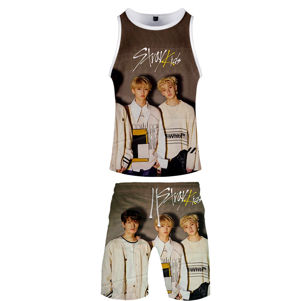 Женский Повседневный комплект из двух предметов майка и шорты в стиле Харадзюку