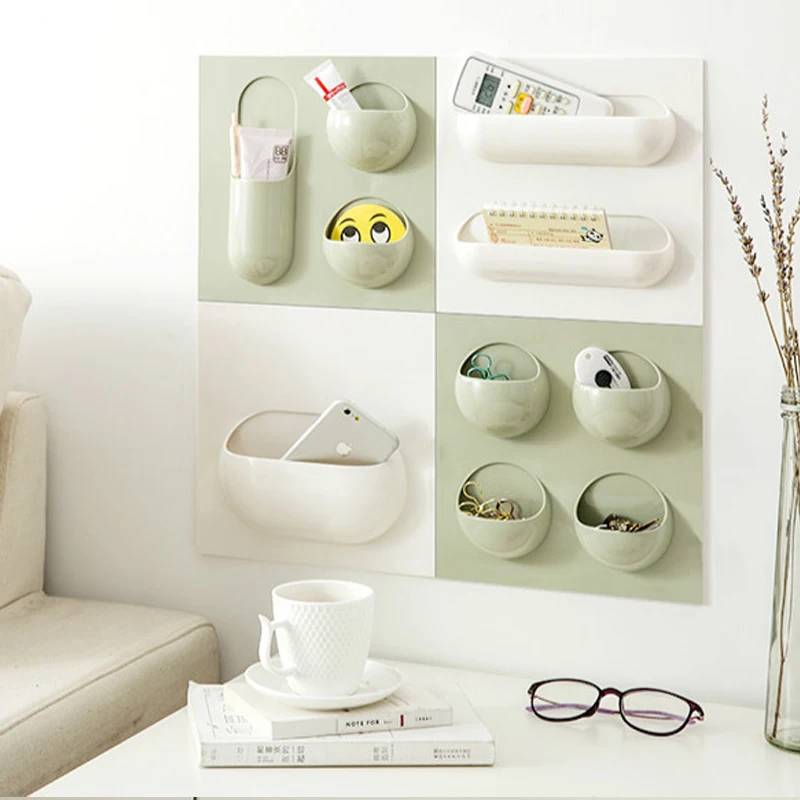 Wall Shelf Bedside Storage Box Bedroom Dormitory Hangings Organizer Home Decoration Sundry Holder Makeup Covered Living Room | Дом и сад