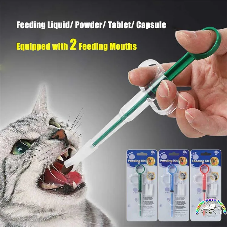 12pcs Pet Dog Cat Puppy Pills Dispenser Feeding Kit Given Medicine Control Rods Doreen Beads Home Universal Pet Medicine Feeder