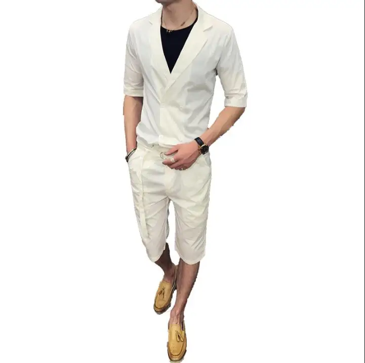 Летнее Повседневное платье уникальный дизайн приталенные мужские двубортные