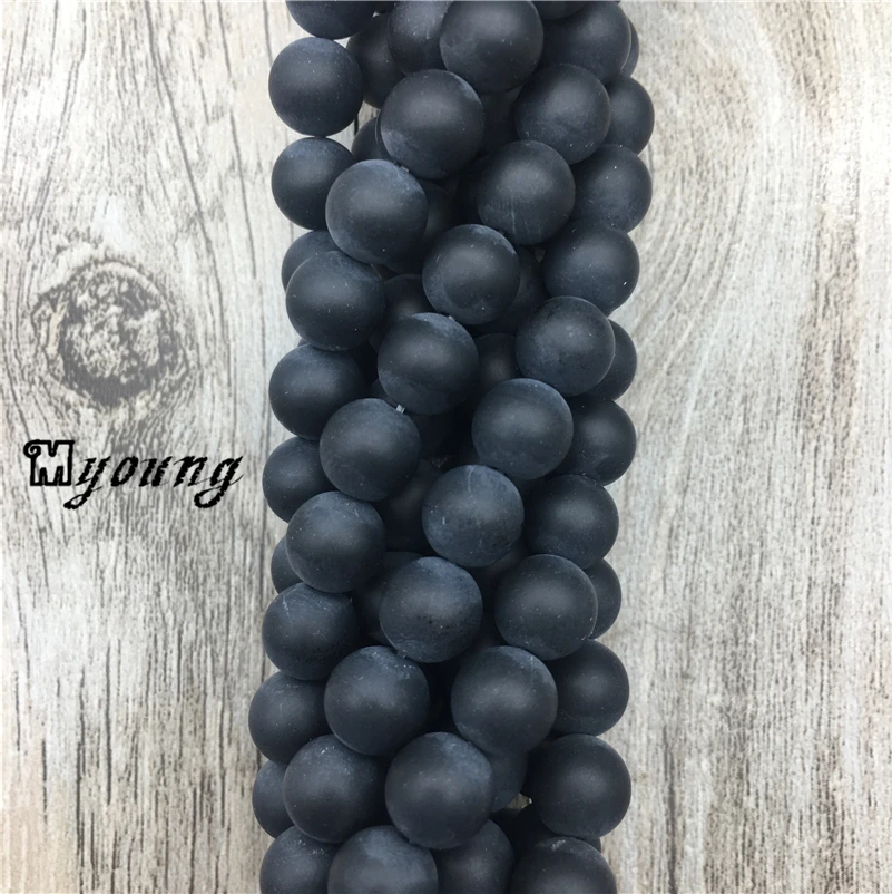 

15.5" Strand Polished Onyx Beads,Smooth frosting Round Agates Beads,Drilled Beads for Necklace,5 strands/lot MY0009