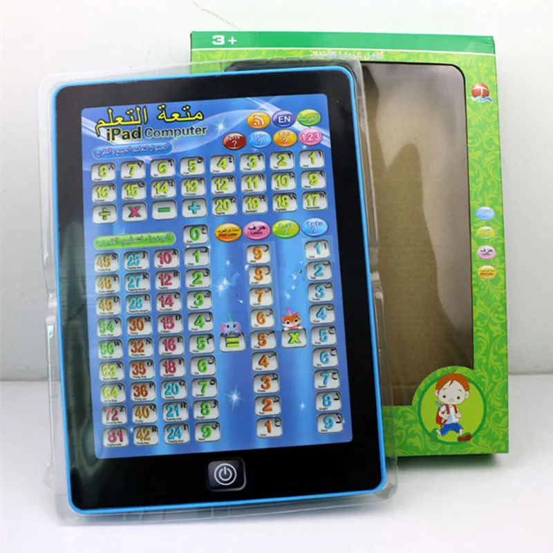 Blue Арабский Коран и изучение слов, Обучающие игрушки, 18 разделов, обучающий Коран, планшет, обучающий арабский Коран, мусульманский подарок для детей - Цвет: Blue