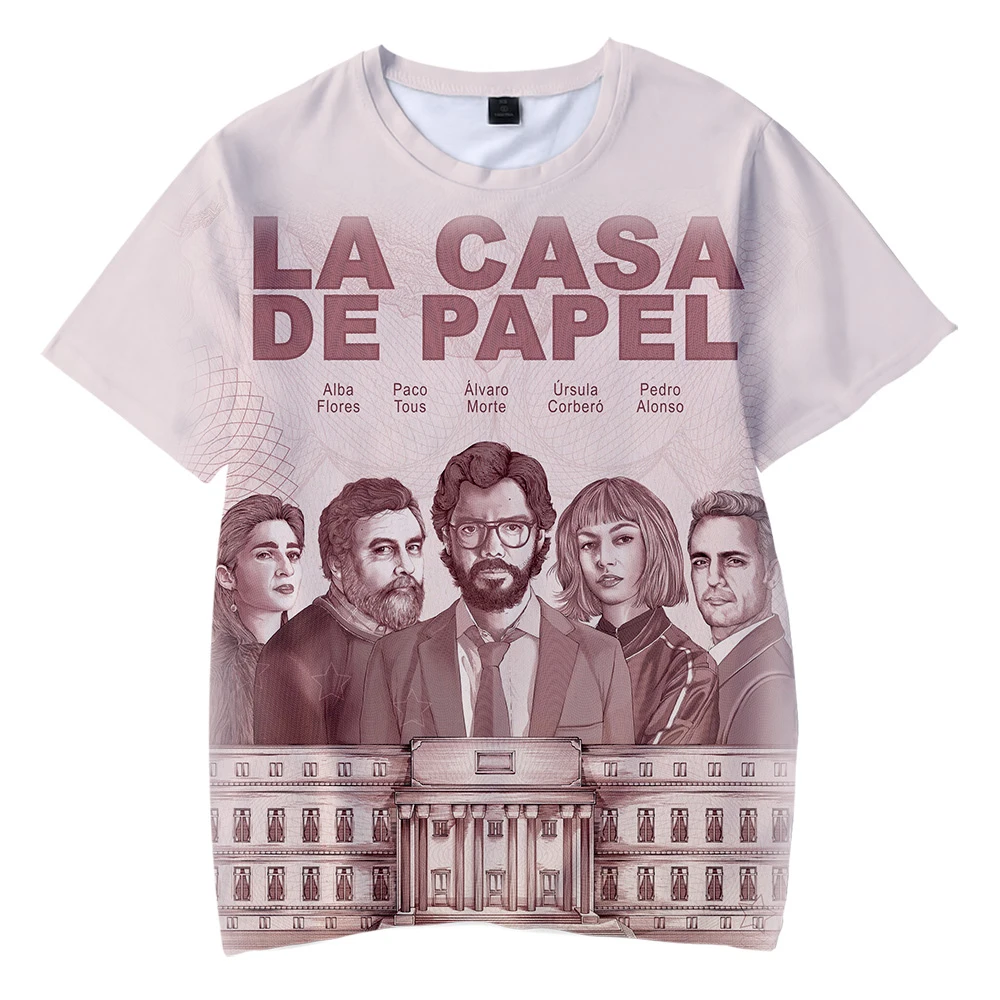 ТВ сериал бумажный дом La casa de papel 2019 новая детская одежда 3D для мальчиков и девочек