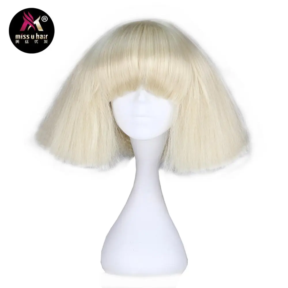 Парик для косплея Miss U Hair девушек короткие курчавые прямые синтетические