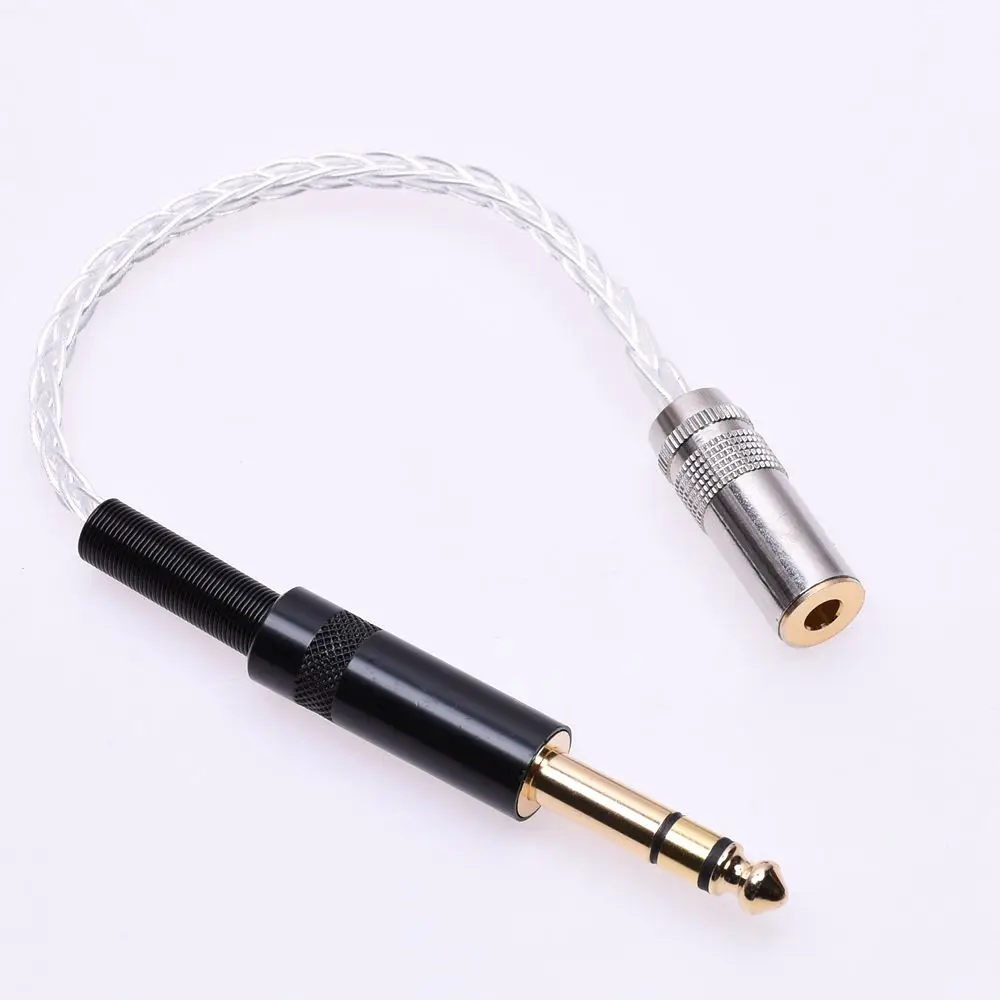 8 Cores 5N PCOCC Silver Plated 6.35mm Male to 4.4mm Female Balanced Audio Cable |