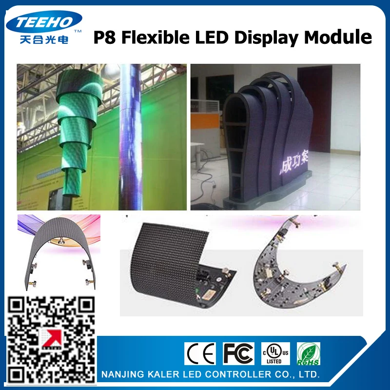 TEEHO SMD3535 P8 32x16 точечная панель pantalla гибкий светодиодный модуль мягкая дисплея для